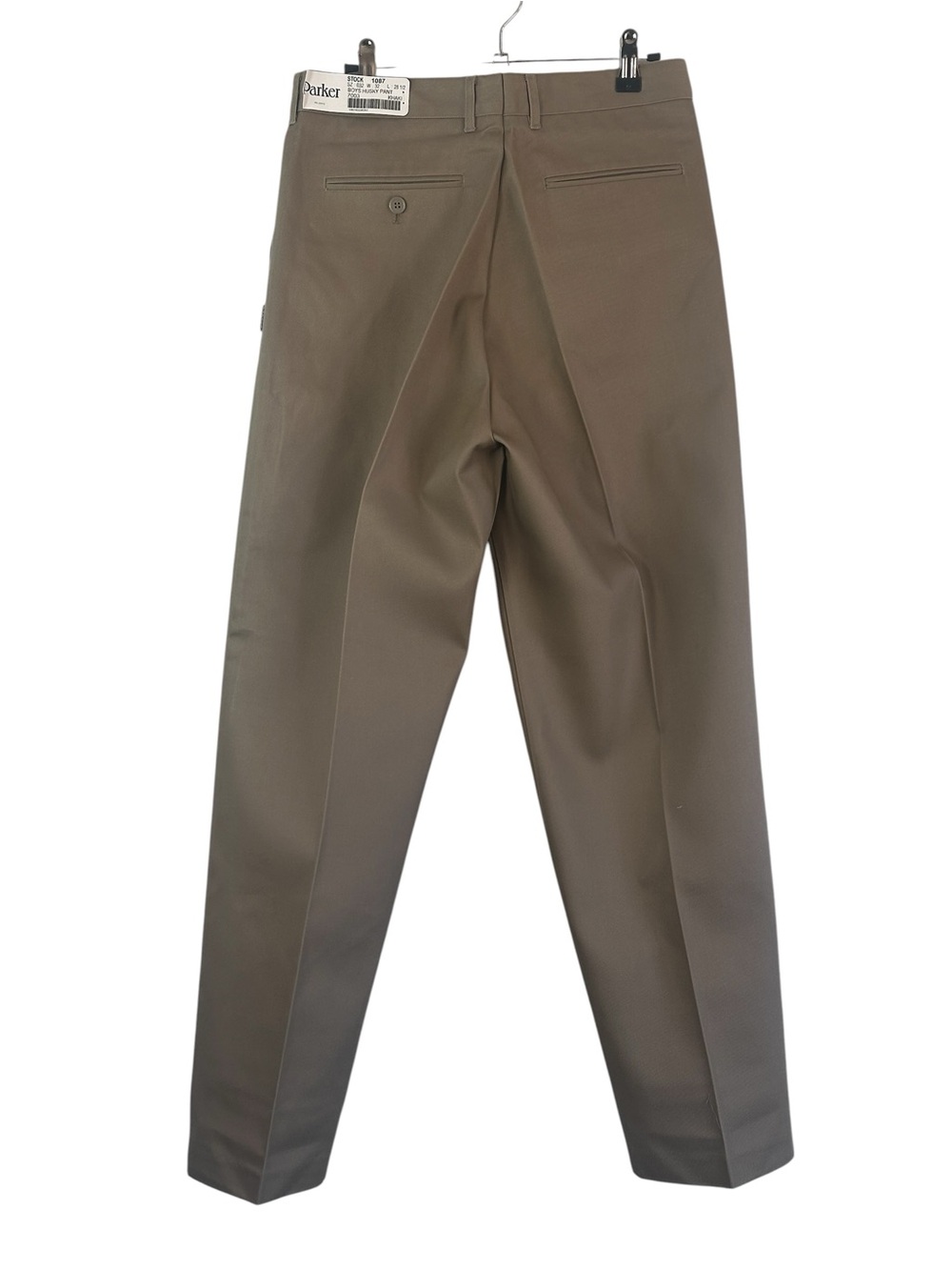 NWT Parker Boys Husky Khaki Dress Pants 32H Pleated Uniform Chinos 32x28.5 - Picture 3 of 15